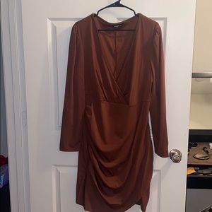 Nude Long Sleeve Dress